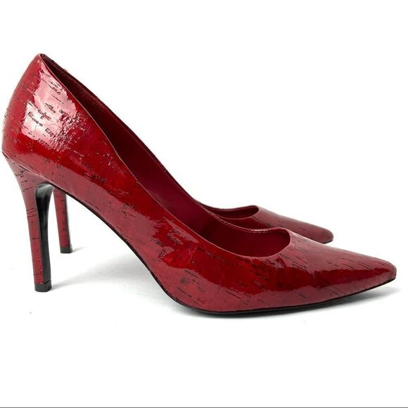 Ralph Lauren Red Pointed Toe Shoes Size 8.5 - Picture 6 of 14